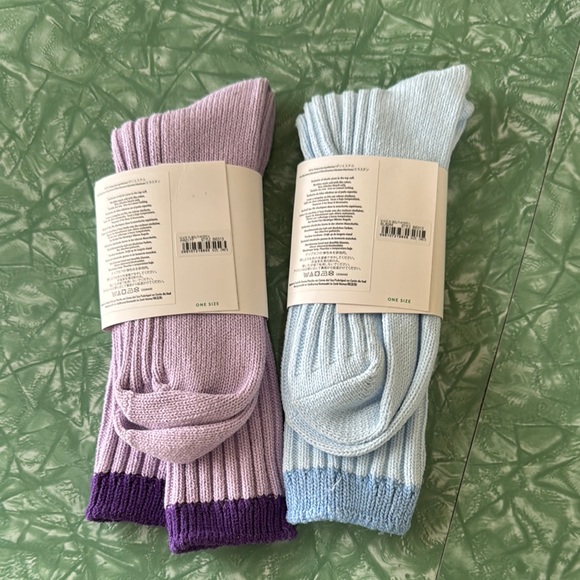 J. Crew women’s Cozy Socks - Purple and Blue NWT - sold as a pair (2) - Picture 2 of 2
